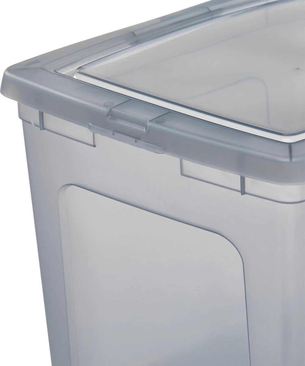 Iris Ohyama Modular Clearbox Opbergbox - 11L - Kunststof - Grijs - Set Van 3 6 Iris Ohyama Modular Clearbox Opbergbox - 11L - Kunststof - Grijs - Set Van 3 - Afbeelding 4