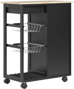 Beliani BOVES - Keukentrolley - Zwart - MDF 31 Beliani BOVES - Keukentrolley - Zwart - MDF -Thuisopslag 1000x1200 6