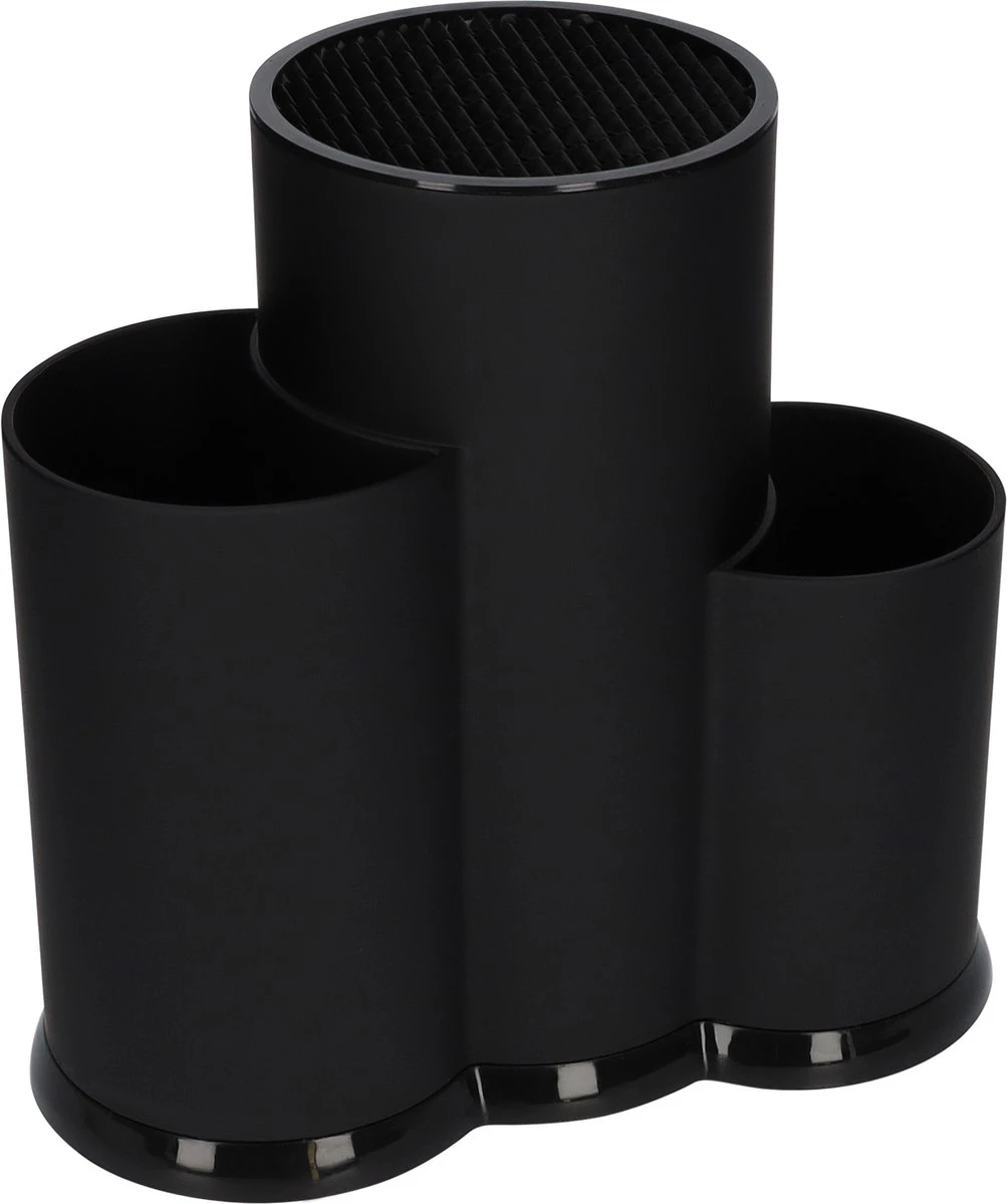 QUVIO Keukengerei Houder - Multifunctioneel - Messenblok - Met Slot - Bestekhouder - Spatelhouder - Pollepel Houder - Keukengerei Organizer - Opbergen - Zwart - Plastic - 11 X 22 X 22 Cm 6 QUVIO Keukengerei Houder - Multifunctioneel - Messenblok - Met Slot - Bestekhouder - Spatelhouder - Pollepel Houder - Keukengerei Organizer - Opbergen - Zwart - Plastic - 11 X 22 X 22 Cm - Afbeelding 4