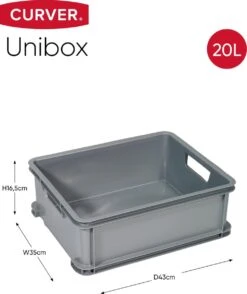 Curver Stapelkrat - Unibox Classic Eco - Medium - Grijs -Thuisopslag 1007x1200 2