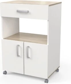 Belfurn -Keukentrolley-Microgolfkast - Magnetronkast Wit Anis