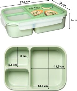 Lock&Lock Lunchset - Yoghurtbeker En Lunchboxen - Bento Box - Muesli Beker - Snackdoosjes - Lunchpot - Met Compartimenten - Volwassenen En Kinderen - To Go - Lekvrij - BPA Vrij - Groen -Thuisopslag 1016x1200 1