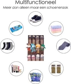 Schoenenkast Hangend - Schoenenzak 24 Vakken - Opbergen Van Schoenen Aan Deur - Schoenenzak Bruin - Oplossing Voor Rondslingerende Schoenen - Hoogwaardige Schoenenkast -Thuisopslag 1018x1200 1