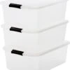 IRIS Topbox Opbergbox - 30 L - Kunststof - 3 Stuks - Transparant