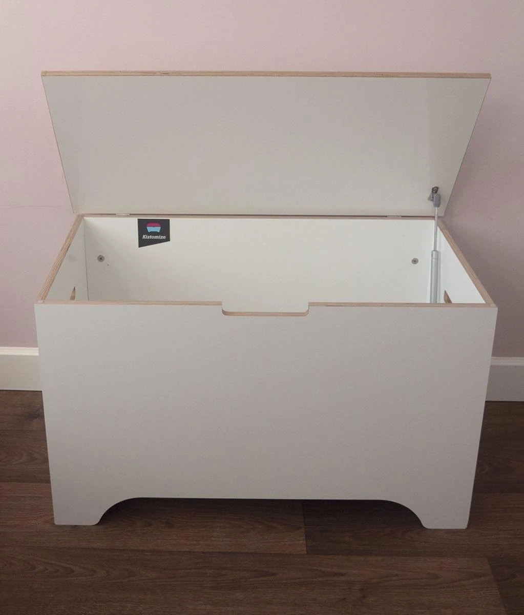 Opbergkist / Speelgoedkist XL (150L) - Stevig - Kwalitatief - Massief Hout - Wit - Speelgoed - Kinderen (Opbergbox - Opbergbank - Opbergdoos - Dekenkist - Speelgoedbank - Houten Kist) 4 Opbergkist / Speelgoedkist XL (150L) - Stevig - Kwalitatief - Massief Hout - Wit - Speelgoed - Kinderen (Opbergbox - Opbergbank - Opbergdoos - Dekenkist - Speelgoedbank - Houten Kist) - Afbeelding 2