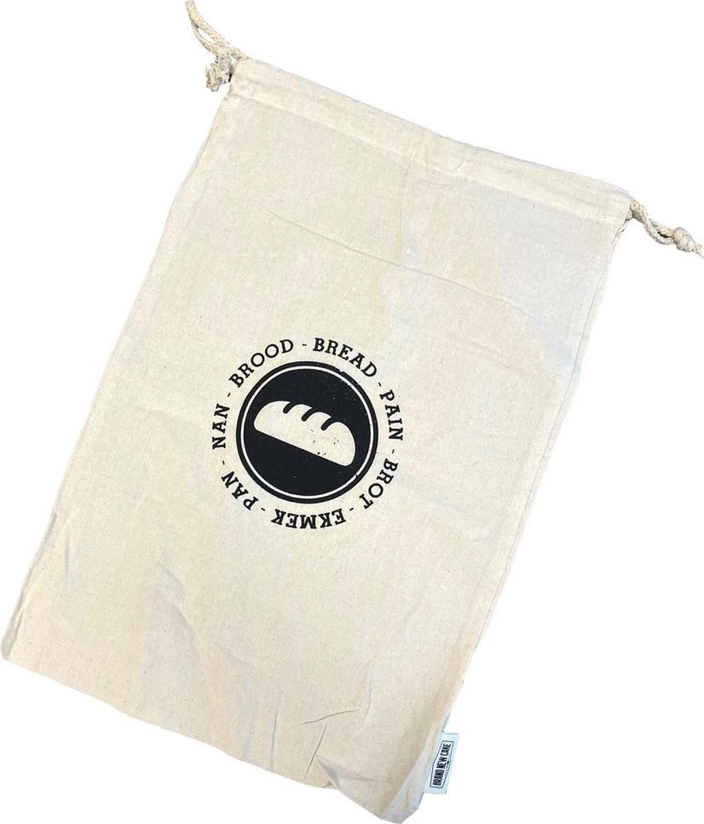 BrandNewCake Broodzak Katoen 47x31cm (heel Brood) - Herbruikbare Broodzak - Broodzak Voor Thuisbakkers - Zero Waste - Duurzaam 3 BrandNewCake Broodzak Katoen 47x31cm (heel Brood) - Herbruikbare Broodzak - Broodzak Voor Thuisbakkers - Zero Waste - Duurzaam