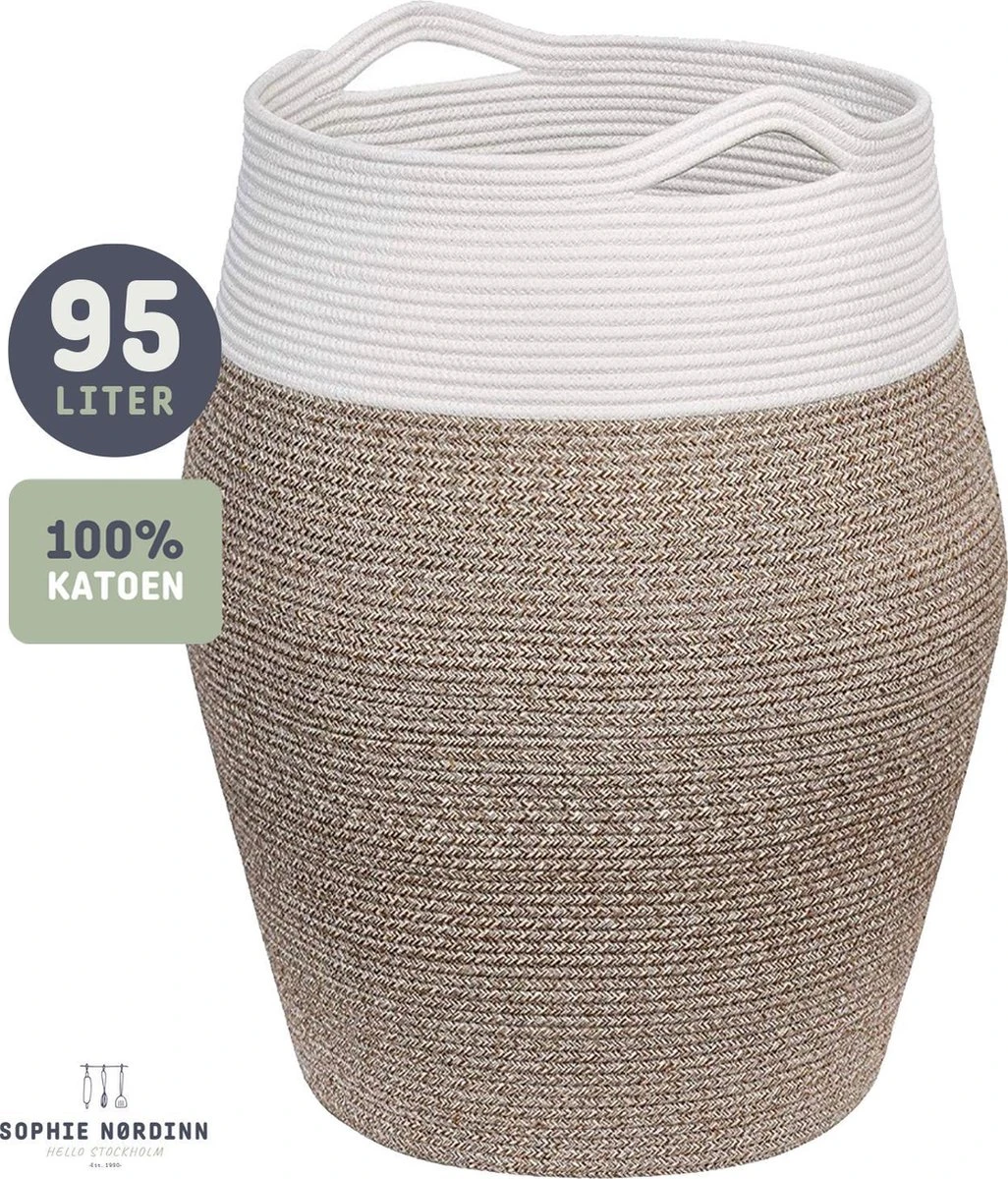 Bestseller #1 Mand Van Sophie Nordinn® - Opbergmand Goteborg (Bruin/wit Groot) - Wasmand - Wasmanden 3 Bestseller #1 Mand Van Sophie Nordinn® - Opbergmand Goteborg (Bruin/wit Groot) - Wasmand - Wasmanden