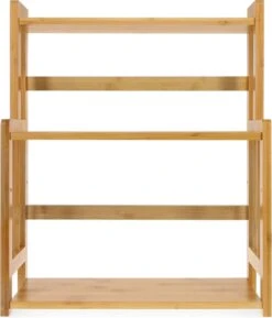 Navaris Keukenrek Met 3 Planken - Verstelbaar Kruidenrek Van Bamboe - Staand - Stevige Constructie - Natuurlijk Bamboehout - Waterafstotend 21 Navaris Keukenrek Met 3 Planken - Verstelbaar Kruidenrek Van Bamboe - Staand - Stevige Constructie - Natuurlijk Bamboehout - Waterafstotend -Thuisopslag 1026x1200