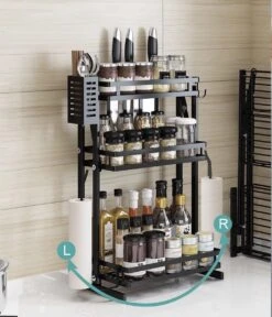 TammaT - Kruidenrek - Kruidenrek Staand - Inklapbare Keukenrek - 3-laags 35x21x56,5CM - Keuken Organizer - Aanrecht Organizer - Keuken Opslag - Roestvrij Staal - Opbergrek - Keuken Organizers - Roestvrij En Krasvrij -Thuisopslag 1030x1200