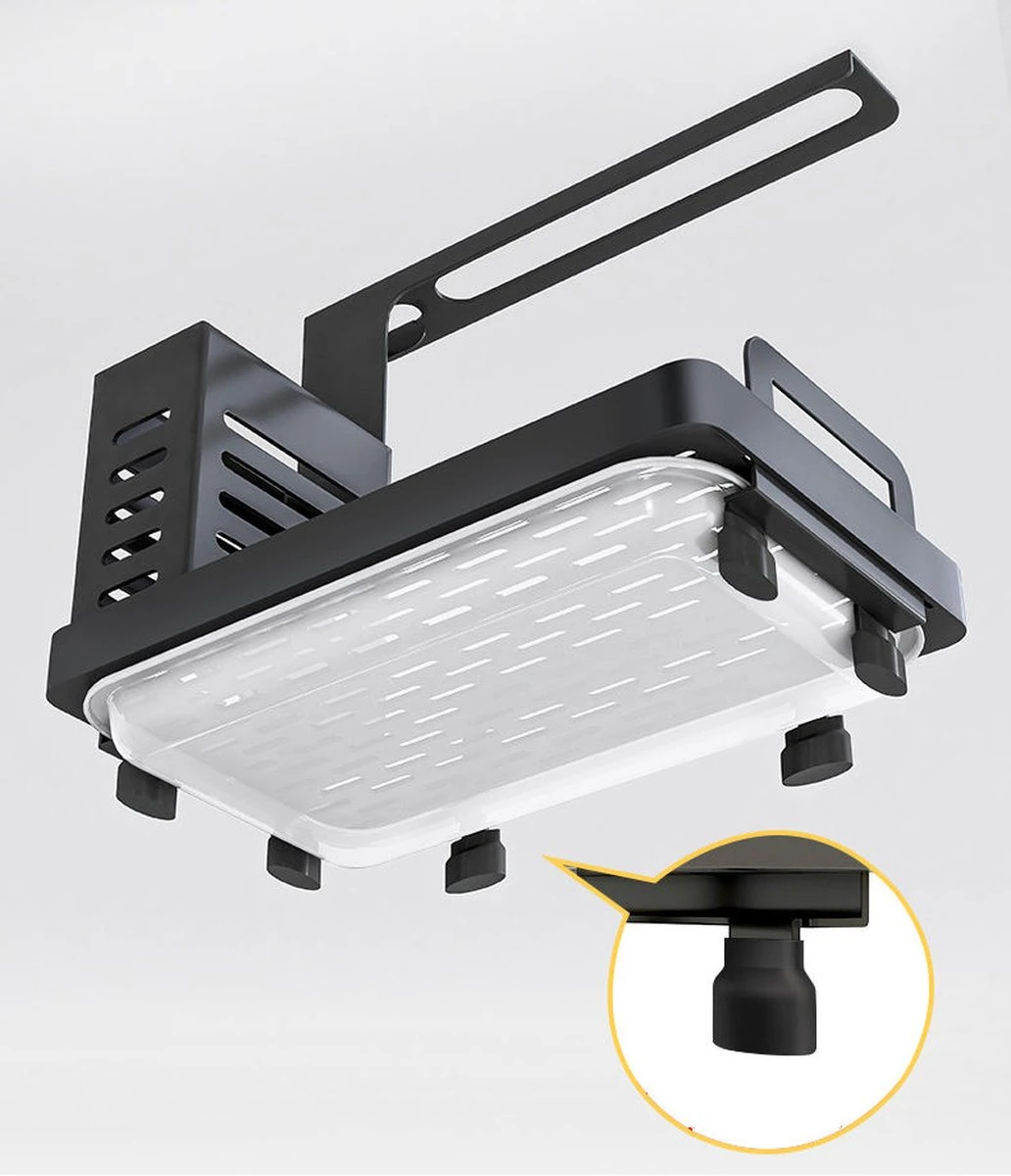 AlShiha® Vaatdoekhouder - Gootsteen Organizer - Aanrecht Organiser - Afdruiprek - Keuken Organizers - Sponshouder - Zwart 12 AlShiha® Vaatdoekhouder - Gootsteen Organizer - Aanrecht Organiser - Afdruiprek - Keuken Organizers - Sponshouder - Zwart - Afbeelding 10