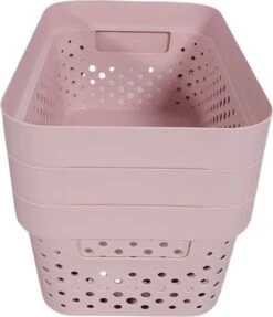Curver Infinity Dots Opbergmanden - 4.5L - 3 Stuks - Roze - Recycled Kunststof - Opbergmandjes -Thuisopslag 1033x1200 2