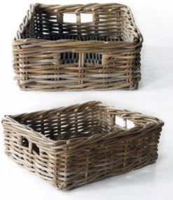 Lademand Antique Grey 45x36xH15cm - Rotan Opbergmand - Lademand - Kastmand Rotan - Rotan Mand - Mand - Rieten Mand -Thuisopslag 1036x1200 2