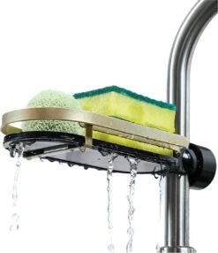 Merkloos Kraan Organizer - Doucherek - Vaatdoekhouder - Sponshouder - Zeepbakje - Douche Organizer - Keuken Organizer - Badkamer Aanrecht Organizer - Gootsteen Organizer - Kraan Houder - Rek - Keuken Rek -Thuisopslag 1036x1200 4