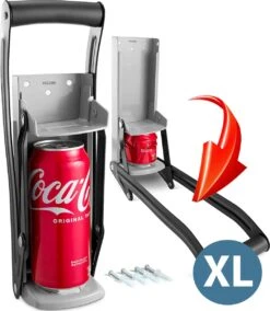 Vicon Blikjespers Met Flesopener - Tot 50cl Blikjes - Incl. Wandmontage - Can Crusher - Blikkenpers - Flessenpers - Blikpers