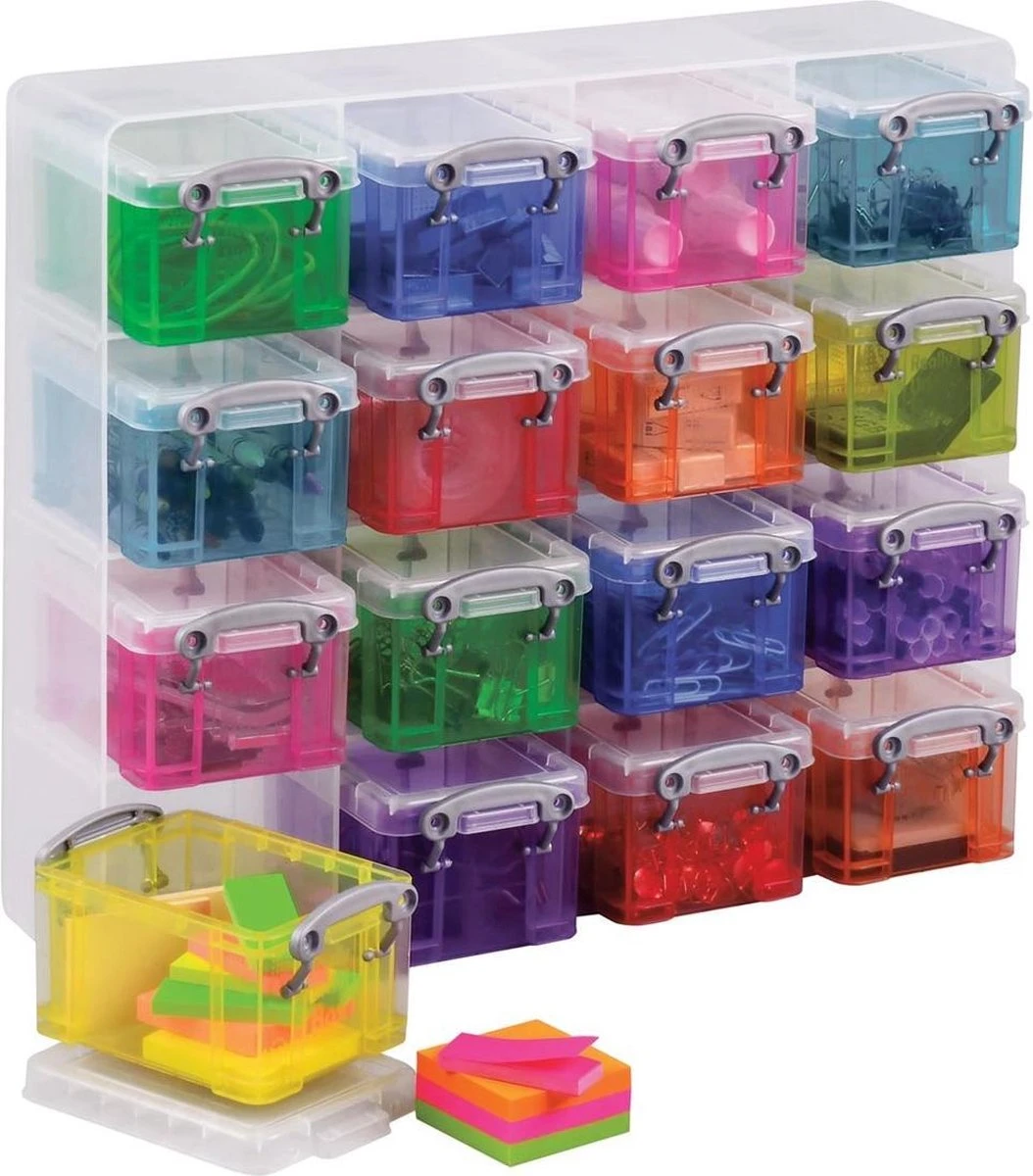 Really Useful Box Opbergdozen - Transparant Opbergboxen Met Deksel 0,14 Liter - Geassorteerd 16 Kleuren 4 Really Useful Box Opbergdozen - Transparant Opbergboxen Met Deksel 0,14 Liter - Geassorteerd 16 Kleuren - Afbeelding 2