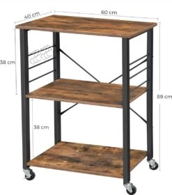 IN.HOMEXL Durbin - Keukentrolley - Keukentrolley Op Wieltjes - Multifunctionelle Trolley - Keukentrolley Met Lades – Rolkast – Serveerwagen – Bruin 60 X 40 X 89cm 14 IN.HOMEXL Durbin - Keukentrolley - Keukentrolley Op Wieltjes - Multifunctionelle Trolley - Keukentrolley Met Lades – Rolkast – Serveerwagen – Bruin 60 X 40 X 89cm -Thuisopslag 1060x1200 4
