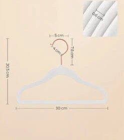 Kledinghangers Voor Kinderen - Set Van 30 - Fluwelen Hangers Met Roze Haken - Non-Slip Garderobe Voor Kinderen & Babykleding - Wit -Thuisopslag 1062x1200 2