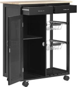 Beliani BOVES - Keukentrolley - Zwart - MDF 29 Beliani BOVES - Keukentrolley - Zwart - MDF -Thuisopslag 1068x1200 2