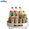 AlShiha® Organizer - Draaiplateau - Wit - Aanrecht Organizer- Badkamer Organizer - Aanrecht Organiser - Opbergrek - Make Up Organizer - Kruidenrek - Kast Organizer - Kruidenrek - Keukenkast - Keuken Organizers -Thuisopslag 1069x1200 1