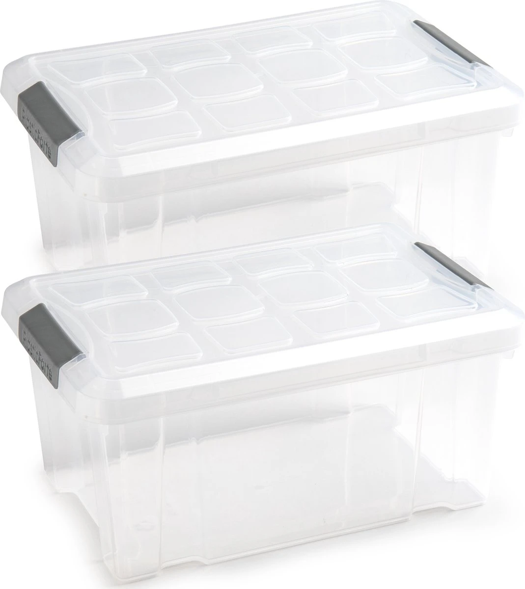 1x Stuks Opslagbakken/organizers Met Deksel 5 Liter 29 X 19 X 14 Cm Transparant - Opbergbakken 4 1x Stuks Opslagbakken/organizers Met Deksel 5 Liter 29 X 19 X 14 Cm Transparant - Opbergbakken - Afbeelding 2