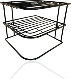 3BMT - Hoekkastrek - 3 Laags Bordenrek - Serviesorganizer - Zwart -Thuisopslag 1070x1200 2