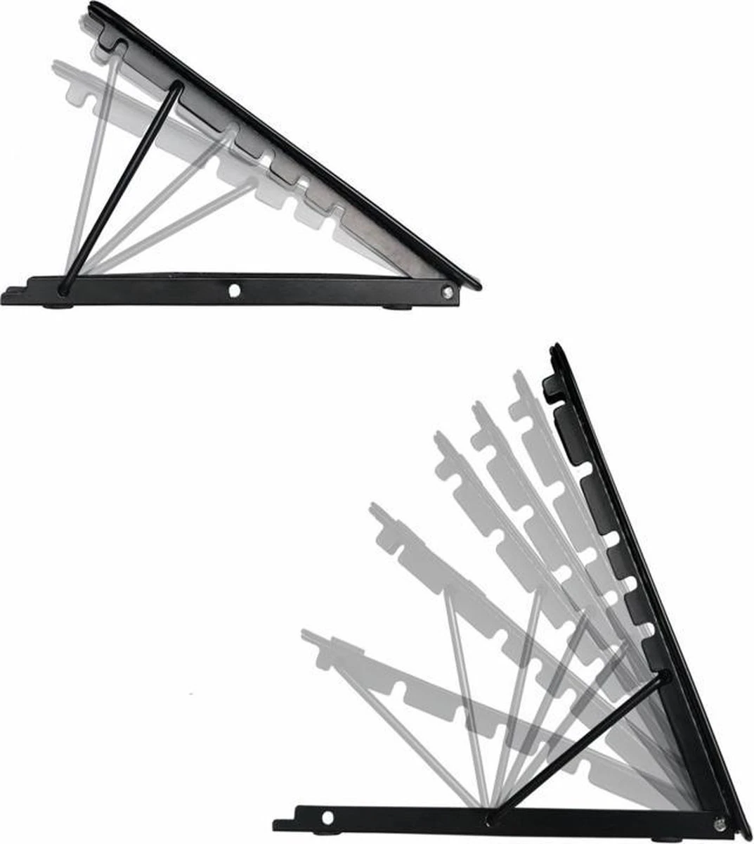 Merkloos Universele Tablet & LED A4 Lightpad Diamond Painting & Kookboek Standaard - Bureau Tafel Houder Staander - Inklapbaar & Verstelbaar, Zwart 5 Merkloos Universele Tablet & LED A4 Lightpad Diamond Painting & Kookboek Standaard - Bureau Tafel Houder Staander - Inklapbaar & Verstelbaar, Zwart - Afbeelding 3