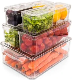 Yourganized Koelkast Organizer - Set Van 7 - Keuken Organizers - Lade Organizer