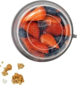 Lock&Lock Yoghurt Beker To Go - Muesli Beker To Go - Lunchbeker - Salade To Go - Saladebox - Large - 760 Ml + 310 Ml - Wit -Thuisopslag 1082x1200