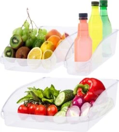 Excellent Houseware Koelkast Organizer Set - 3in1 - Lade Organizer - Transparant