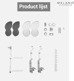 Milano Luxurious® Hoek Keukenkast Organizer Linksdraaiend – 2 Schuifplateaus - Deurbreedte 45 Cm – Antraciet -Thuisopslag 1092x1200