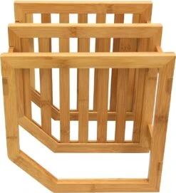 Bordenrek - Bordenhouder - Keukenkast Organizer Rek - 3 Laags - Duurzaam Hout -Thuisopslag 1095x1200 1