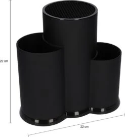 QUVIO Keukengerei Houder - Multifunctioneel - Messenblok - Met Slot - Bestekhouder - Spatelhouder - Pollepel Houder - Keukengerei Organizer - Opbergen - Zwart - Plastic - 11 X 22 X 22 Cm 11 QUVIO Keukengerei Houder - Multifunctioneel - Messenblok - Met Slot - Bestekhouder - Spatelhouder - Pollepel Houder - Keukengerei Organizer - Opbergen - Zwart - Plastic - 11 X 22 X 22 Cm -Thuisopslag 1096x1200 5