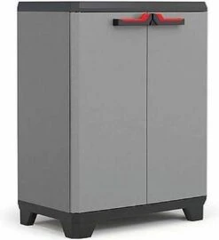 Keter Stilo Lage Kast - 1 Plank - 68x39x90cm - Donkergrijs/Zwart