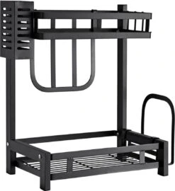 Pazzo Goods - Keuken Organizer - Keukenrek - Zwart - Metaal - 2 Laags - Multifunctioneel - Zwart - 18 Pazzo Goods - Keuken Organizer - Keukenrek - Zwart - Metaal - 2 Laags - Multifunctioneel - Zwart - -Thuisopslag 1097x1200