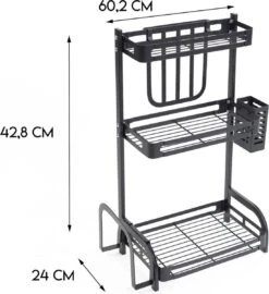 Sens Design Kruidenrek Staand – Keukenrek Voor Kruidenpotjes - Zwart -Thuisopslag 1099x1200 1