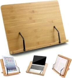 Wonix® - Boekenstandaard - Boekhouder - Documenthouder - Verstelbare - Opvouwbaar - Bamboe -Thuisopslag 1100x1200 5