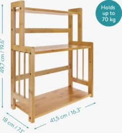 Navaris Keukenrek Met 3 Planken - Verstelbaar Kruidenrek Van Bamboe - Staand - Stevige Constructie - Natuurlijk Bamboehout - Waterafstotend 16 Navaris Keukenrek Met 3 Planken - Verstelbaar Kruidenrek Van Bamboe - Staand - Stevige Constructie - Natuurlijk Bamboehout - Waterafstotend -Thuisopslag 1102x1200 1