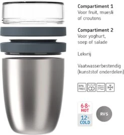 Mepal – Isoleer Lunchpot Ellipse – Houdt Je Eten 6-8 Uur Warm En 12 Uur Koud – Nordic Pink – 2 Compartimenten – Soep Beker To Go – Yoghurt Beker Muesli - Thermos Lunchbox -Thuisopslag 1108x1200 4