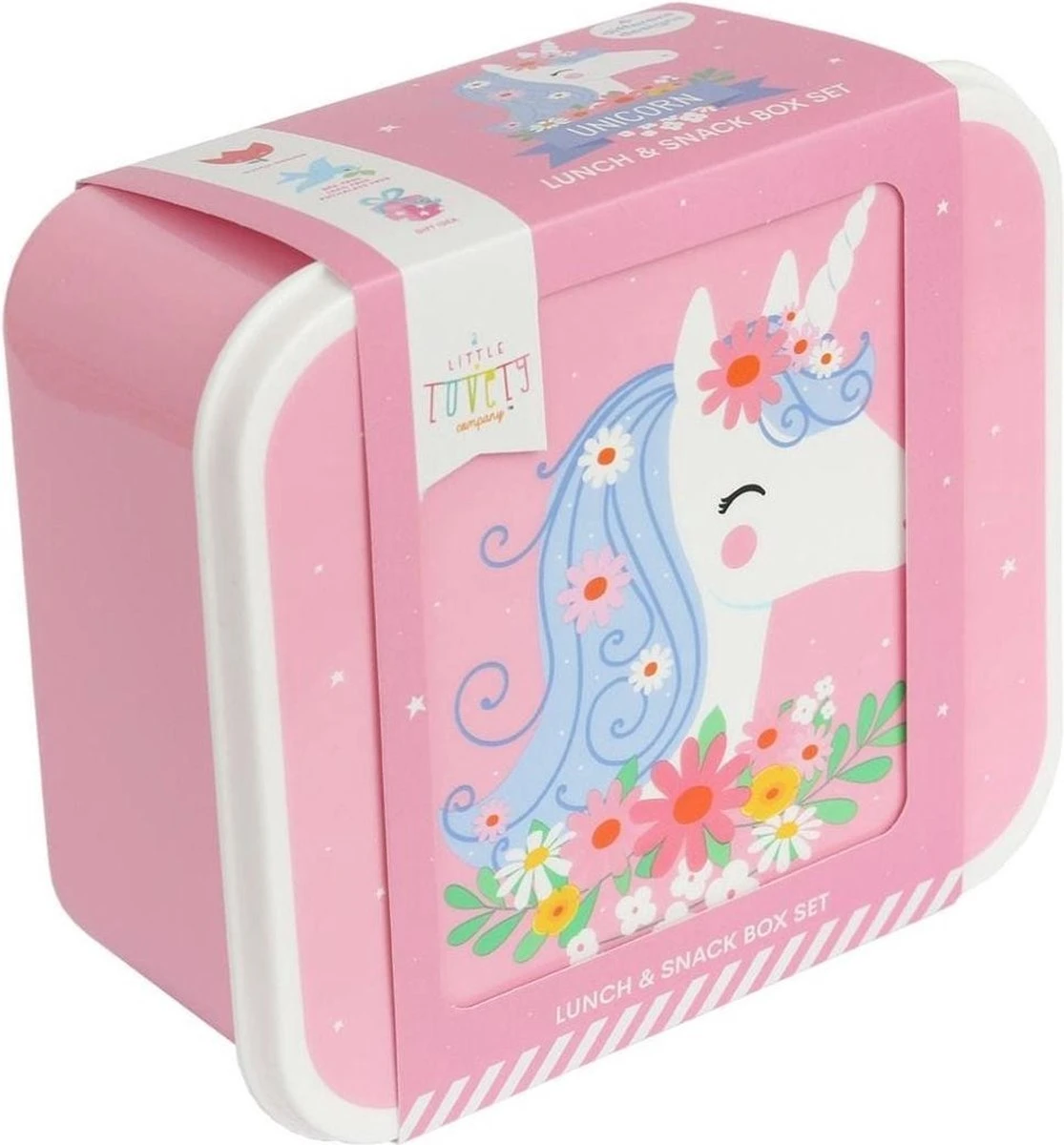 A Little Lovely Company - Brooddoos - Broodtrommel - Lunch & Snack Box Set Van 4 - Eenhoorn 8 A Little Lovely Company - Brooddoos - Broodtrommel - Lunch & Snack Box Set Van 4 - Eenhoorn - Afbeelding 6