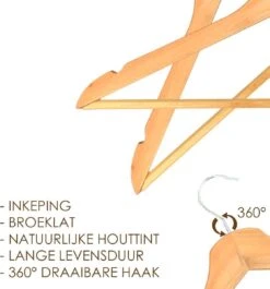 Merkloos Houten Kledinghanger - Met Inkeping En Broeklat - 32 Stuks -Thuisopslag 1118x1200 1