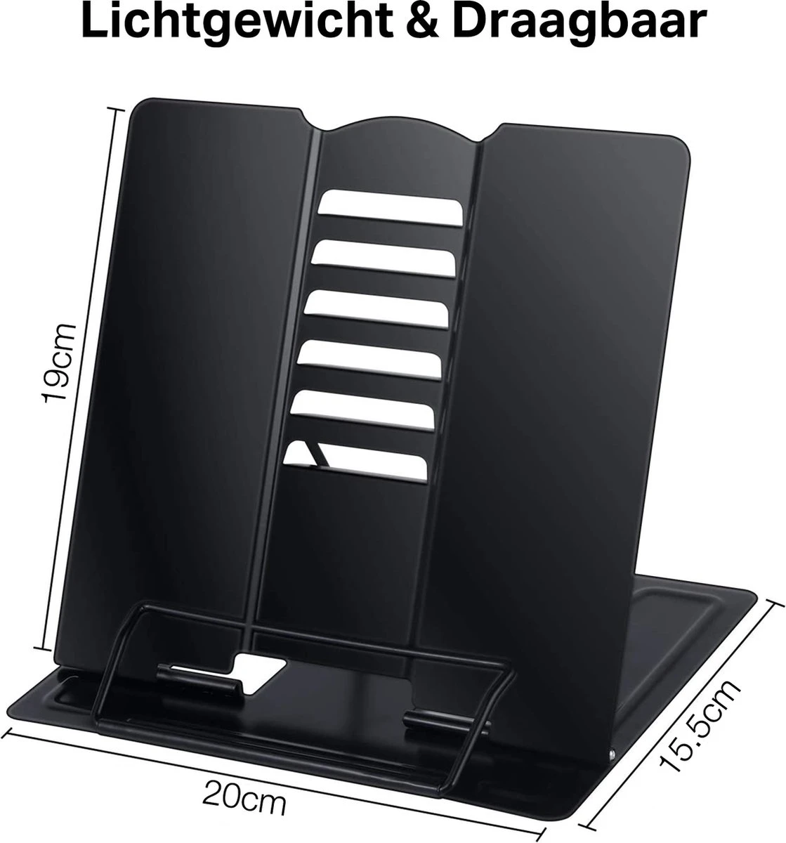 Wonix® - Boekenstandaard - Boekhouder - Documenthouder - Verstelbare - Opvouwbaar - Metaal - Zwart 7 Wonix® - Boekenstandaard - Boekhouder - Documenthouder - Verstelbare - Opvouwbaar - Metaal - Zwart - Afbeelding 5