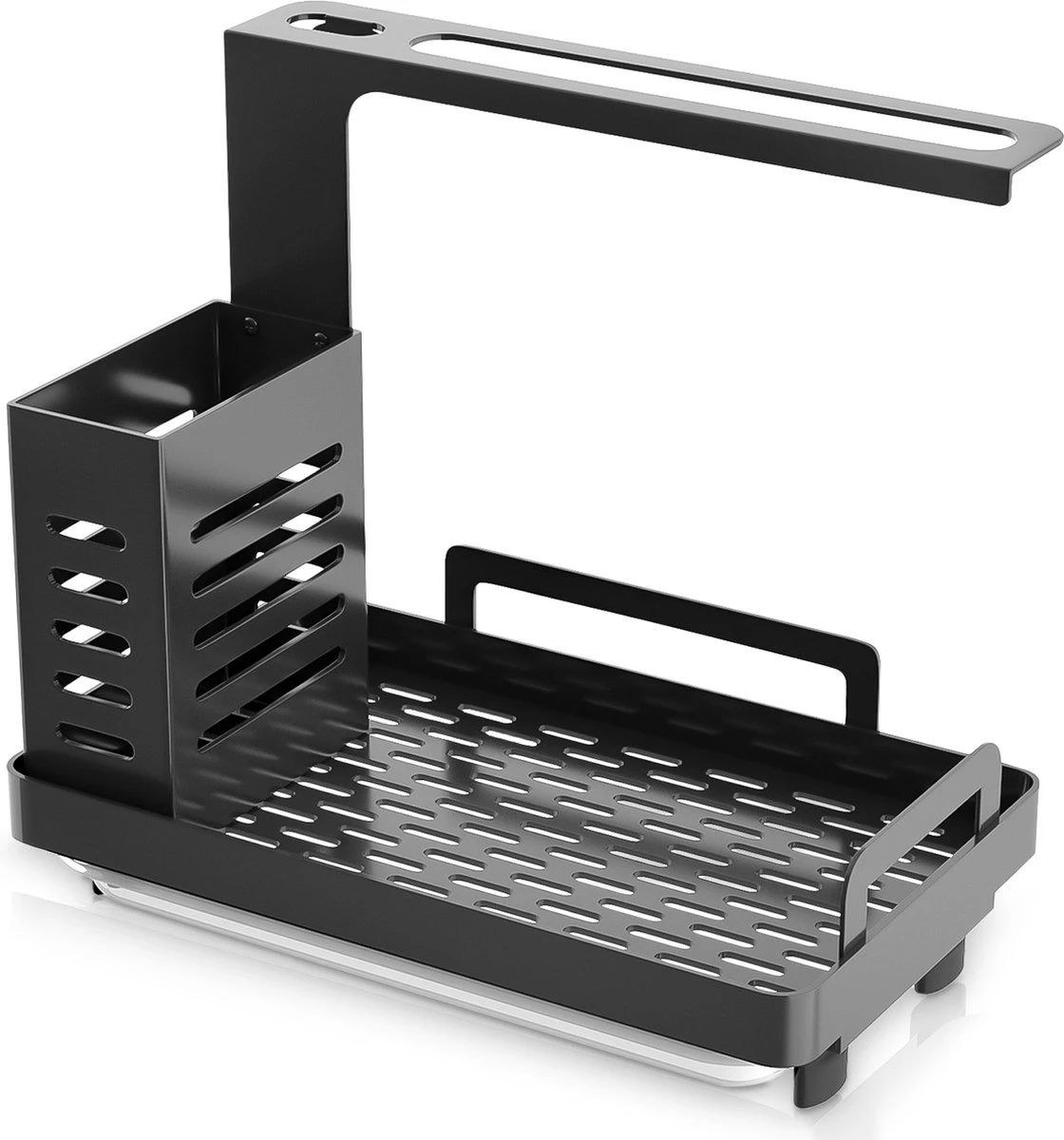 Fixon Aanrecht Organiser - Vaatdoekhouder - Gootsteen Organizer - Keuken Organizers - Afdruiprek - Keuken - Zwart 8 Fixon Aanrecht Organiser - Vaatdoekhouder - Gootsteen Organizer - Keuken Organizers - Afdruiprek - Keuken - Zwart - Afbeelding 6