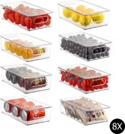 QualitéCuisine | Koelkast Organizer | Koelkast Bewaardoos | 8 Stuks