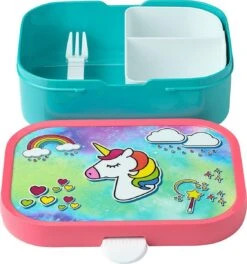 Mepal – Lunchset Campus (pu + Lb) – Pop-up Drinkfles En Broodtrommel Voor Kinderen – Unicorn – Bento Box – Lekvrij -Thuisopslag 1124x1200