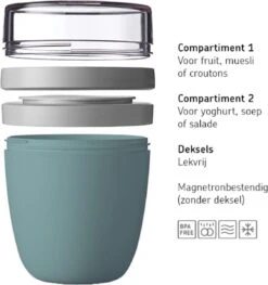 Mepal – Limited Edition Lunchpot Ellipse – Praktische Muesli Beker To Go – Lemon Vibe – Geschikt Voor Vriezer, Magnetron En Vaatwasser- Onbeperkt Genieten -Thuisopslag 1126x1200