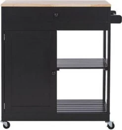 Beliani TRAPANI - Keukentrolley - Zwart - MDF 27 Beliani TRAPANI - Keukentrolley - Zwart - MDF -Thuisopslag 1128x1200 3