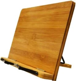 Wonix® - Boekenstandaard - Boekhouder - Documenthouder - Verstelbare - Opvouwbaar - Bamboe