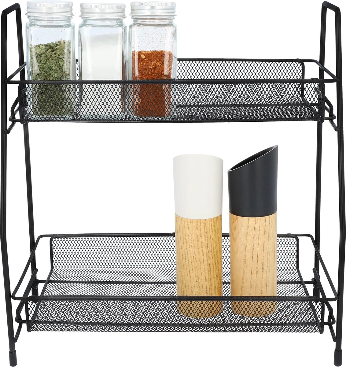 QUVIO Kruidenrekken Staal - Kruidenrek Staand - Kruidenrekken Zwart - Opbergrek - Opbergrekken Breedte Van 25 Tot 50 Cm - Opbergrek Zwart - Keukenrek - Keukenrek Staand 2 Laags - Zwart - Metaal 4 QUVIO Kruidenrekken Staal - Kruidenrek Staand - Kruidenrekken Zwart - Opbergrek - Opbergrekken Breedte Van 25 Tot 50 Cm - Opbergrek Zwart - Keukenrek - Keukenrek Staand 2 Laags - Zwart - Metaal - Afbeelding 2