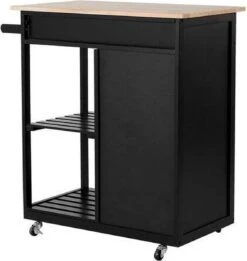 Beliani TRAPANI - Keukentrolley - Zwart - MDF 28 Beliani TRAPANI - Keukentrolley - Zwart - MDF -Thuisopslag 1134x1200 3