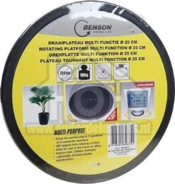 Draaiplateau - Zwart 25 CM -Thuisopslag 1140x1200